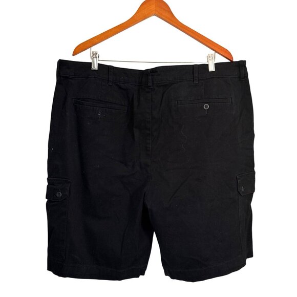 St. Johns Bay Mens Black Cargo Shorts 44 Cotton/Spandex Made In Pakistan - Picture 2 of 6